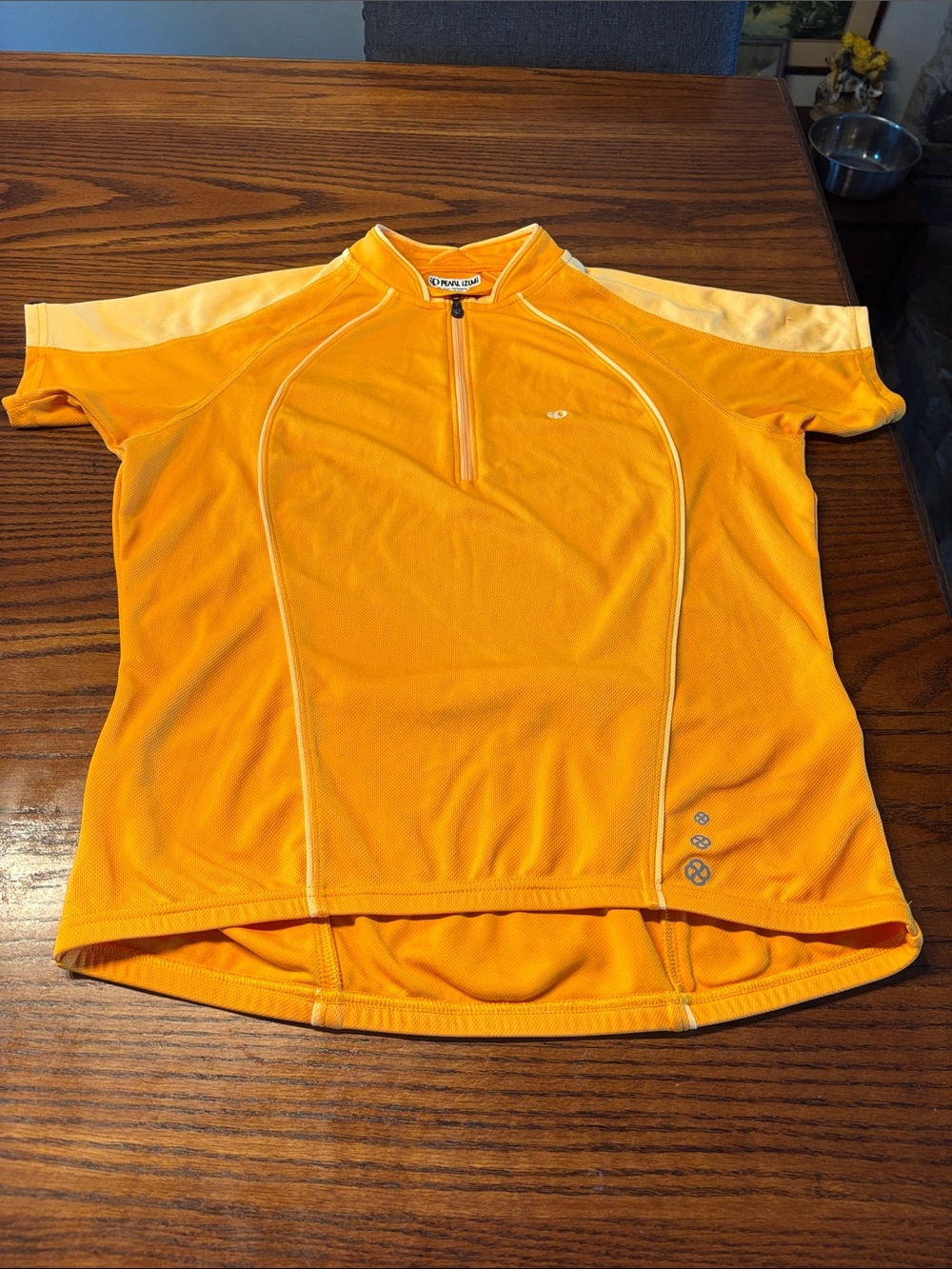 Pearl Izumi Womens Orange Short-Sleeve Cycling Jersey Size L